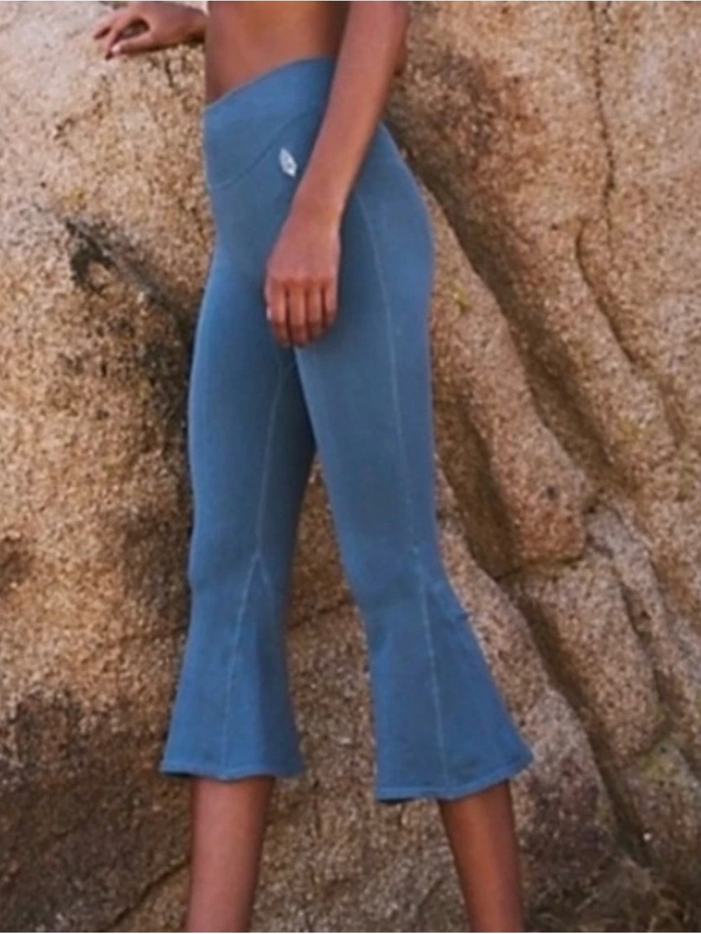Free People FP Movement Go To Crop Flare Legging Ribbed